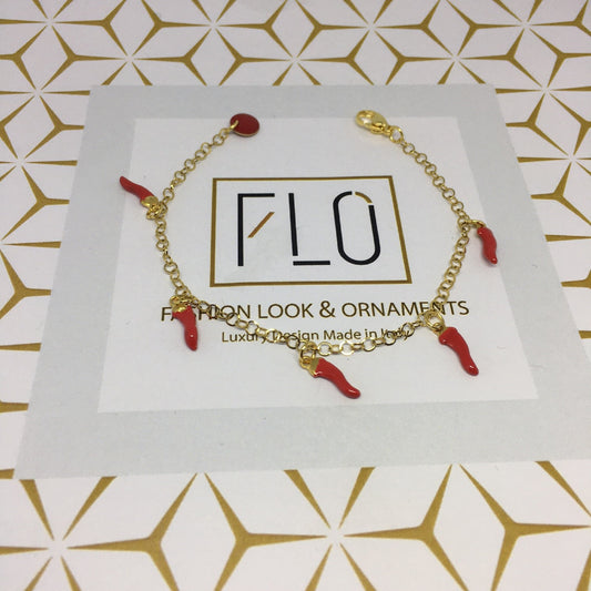 BRACCIALE / CAVIGLIERA CORNETTO PORTAFORTUNA