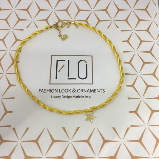 CHOKER HAPPY GIALLO