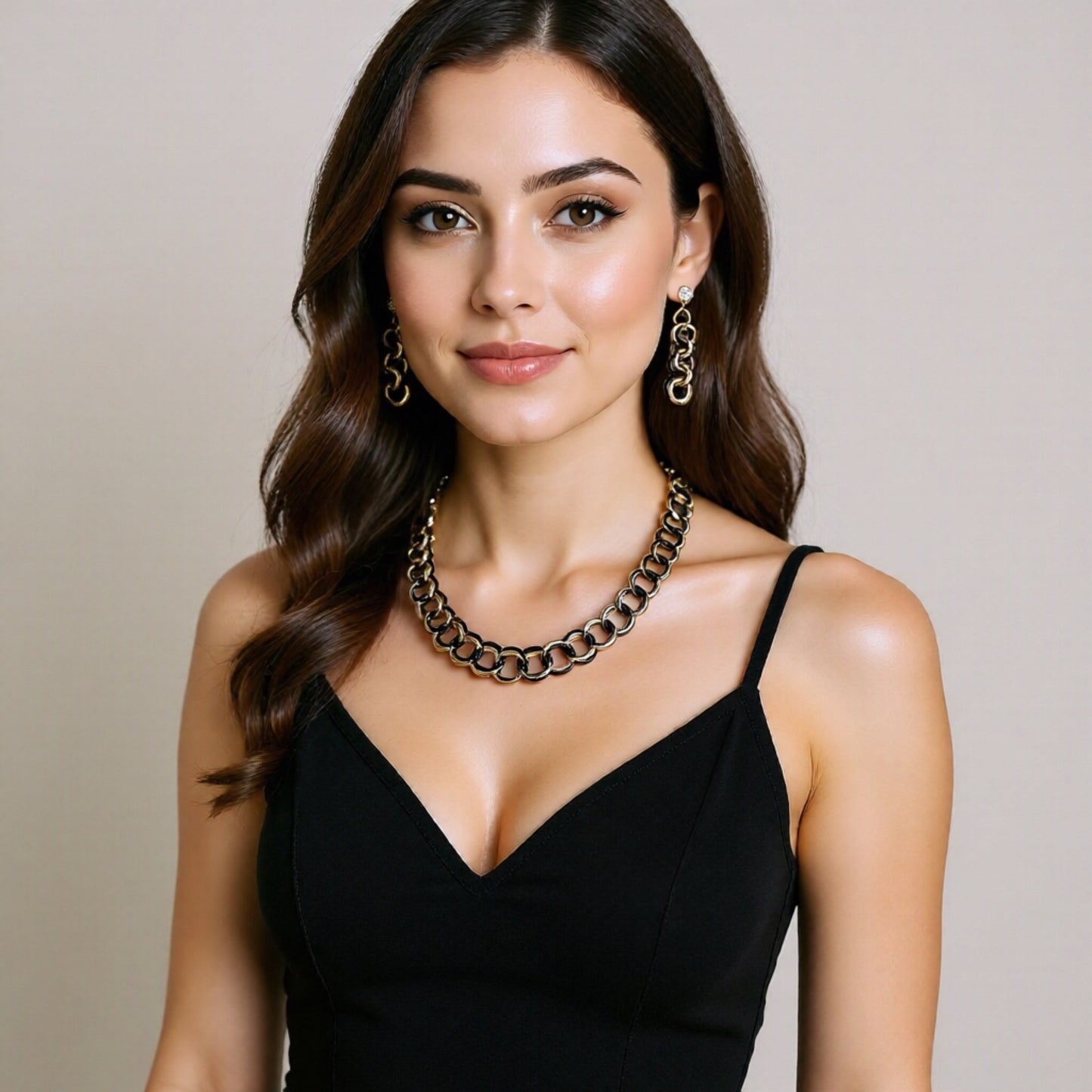 PARURE BICOLOR ORO E NERA