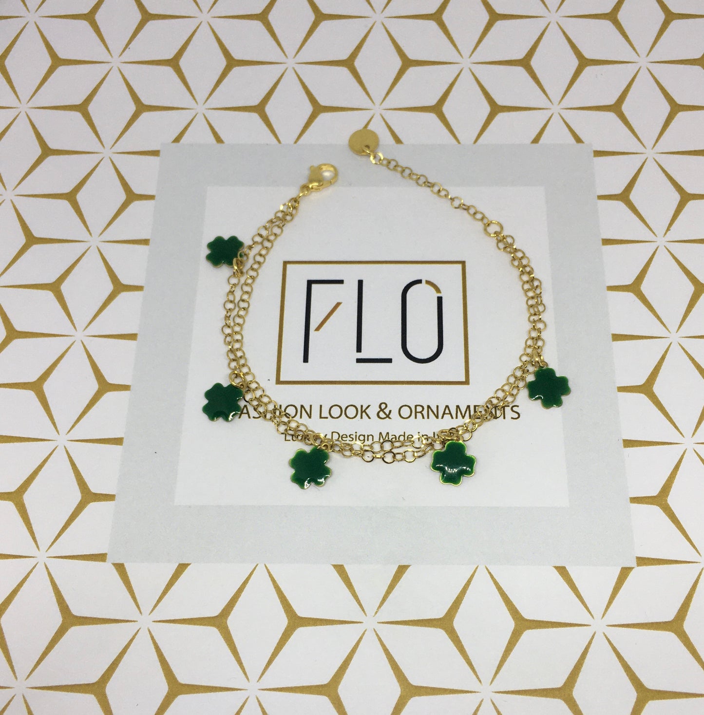BRACCIALE / CAVIGLIERA CON QUADRIFOGLIO