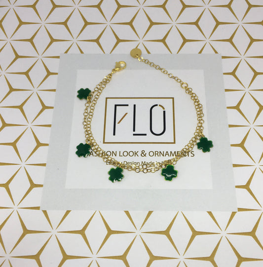BRACCIALE / CAVIGLIERA CON QUADRIFOGLIO