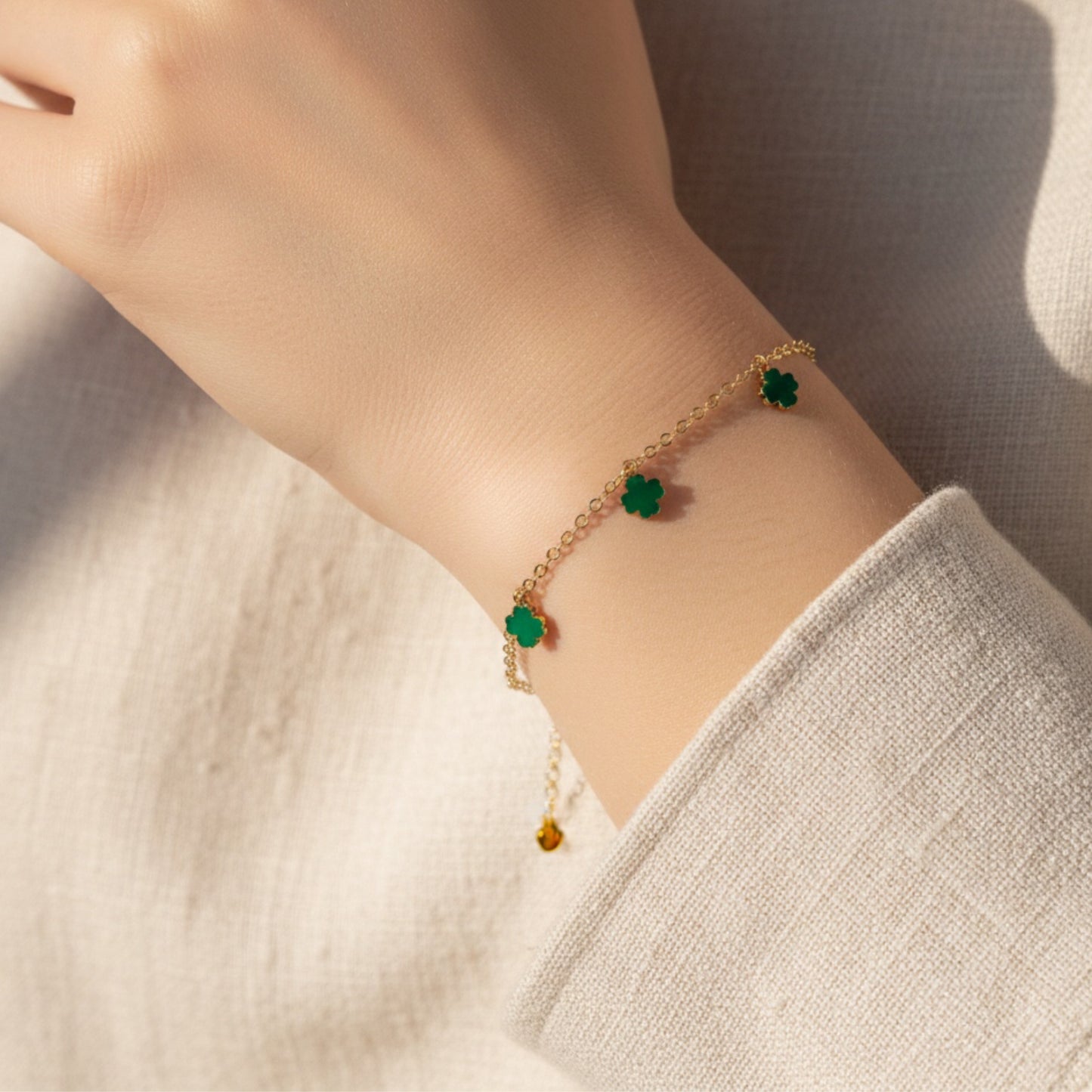 BRACCIALE / CAVIGLIERA CON QUADRIFOGLIO